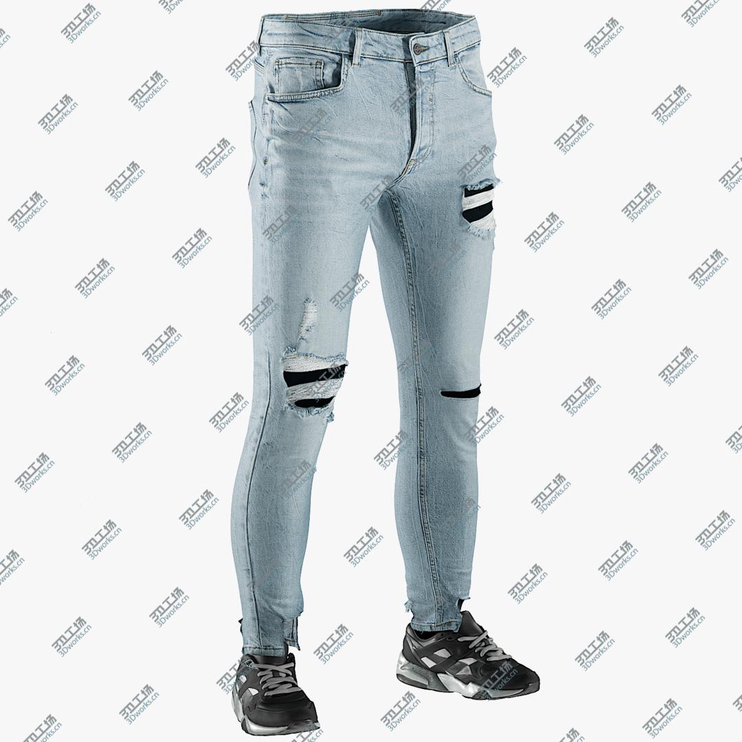 images/goods_img/202104094/Men's Jeans with Sneakers 12 3D model/1.jpg